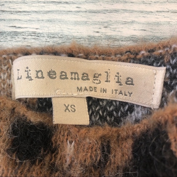 Lineamaglia Mohair Blend Animal Print Sweater XS - Picture 3 of 7